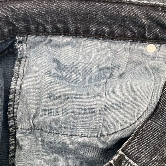 Levi's Men's Regular Fit Straight Leg Stretch 513 Jeans Dark Blue Size 38/34 - Picture 11 of 11